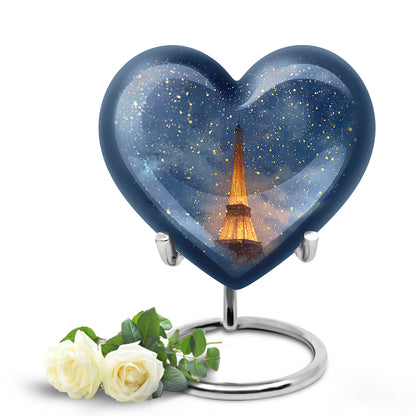 Sublime Eiffel Tower Cremation Urns for Human Ashes - Blue 10-inch - Yatskia