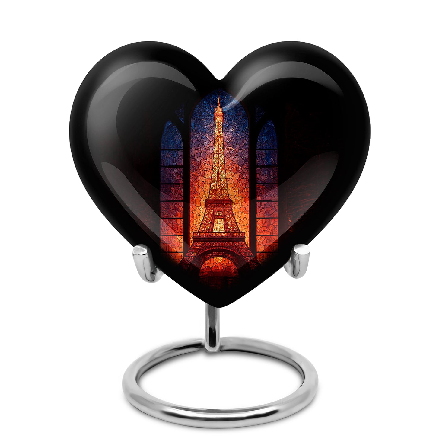 Black Eiffel Tower Promise Cremation Urns for Human Ashes - 10-inch, 200 cu in - Yatskia