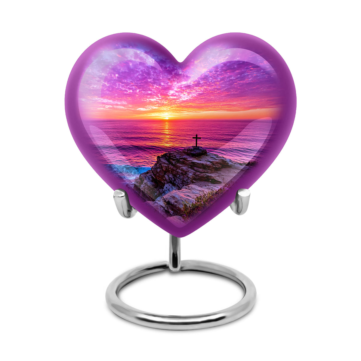 Personalized Cross Cremation Urns - Wondrous Blue - Yatskia