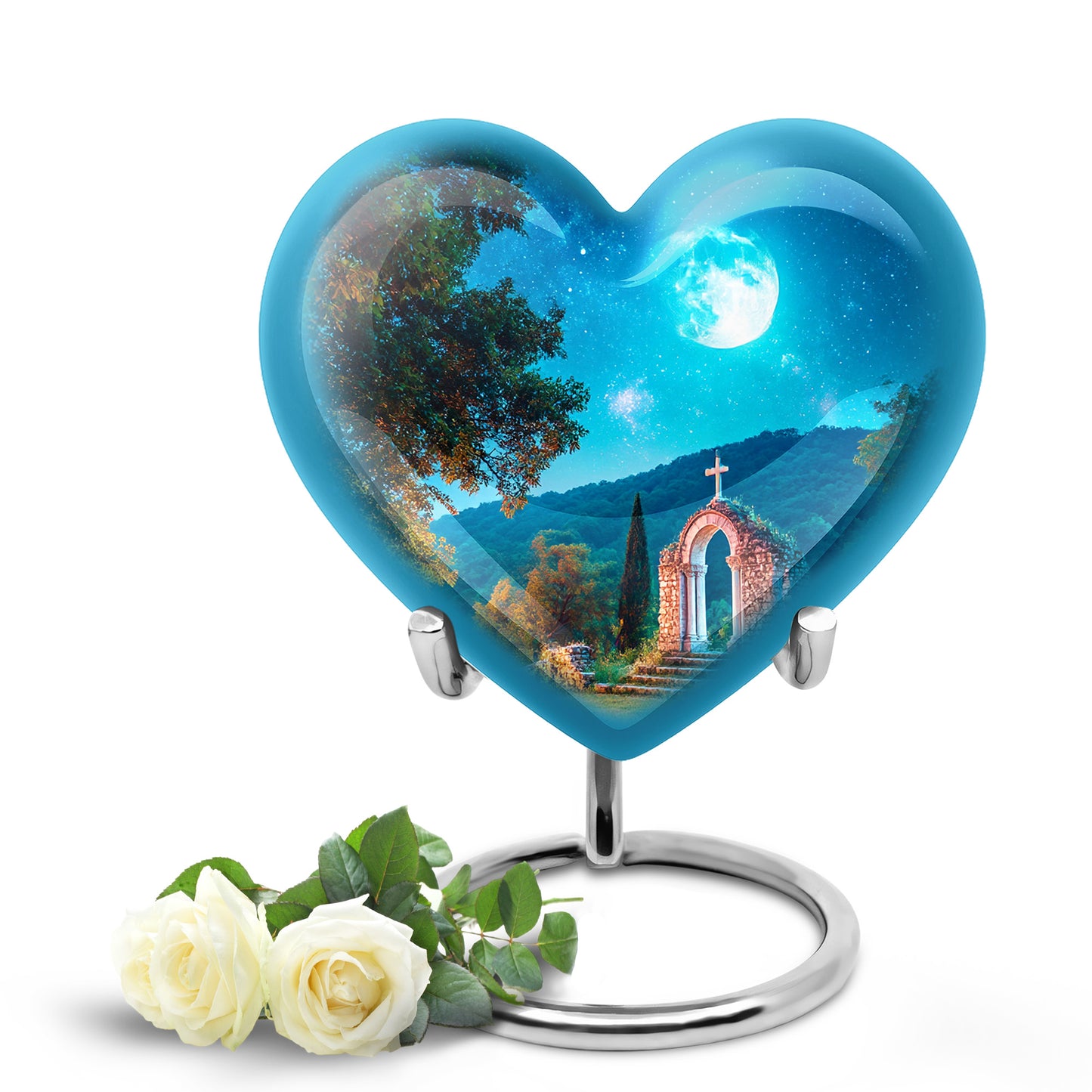 Blue Cross Cremation Urns - Imperial Testament 10-inch, 200 cu in - Yatskia