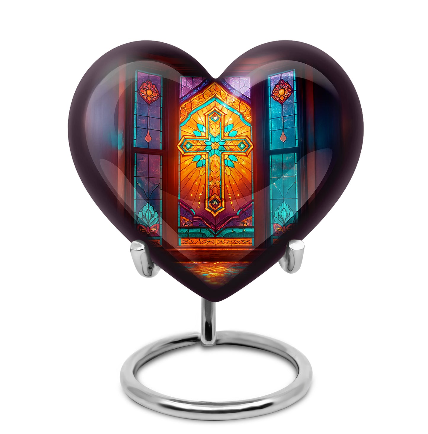 Harmonious Cross Cremation Urns for Human Ashes - Black 10-inch - Yatskia