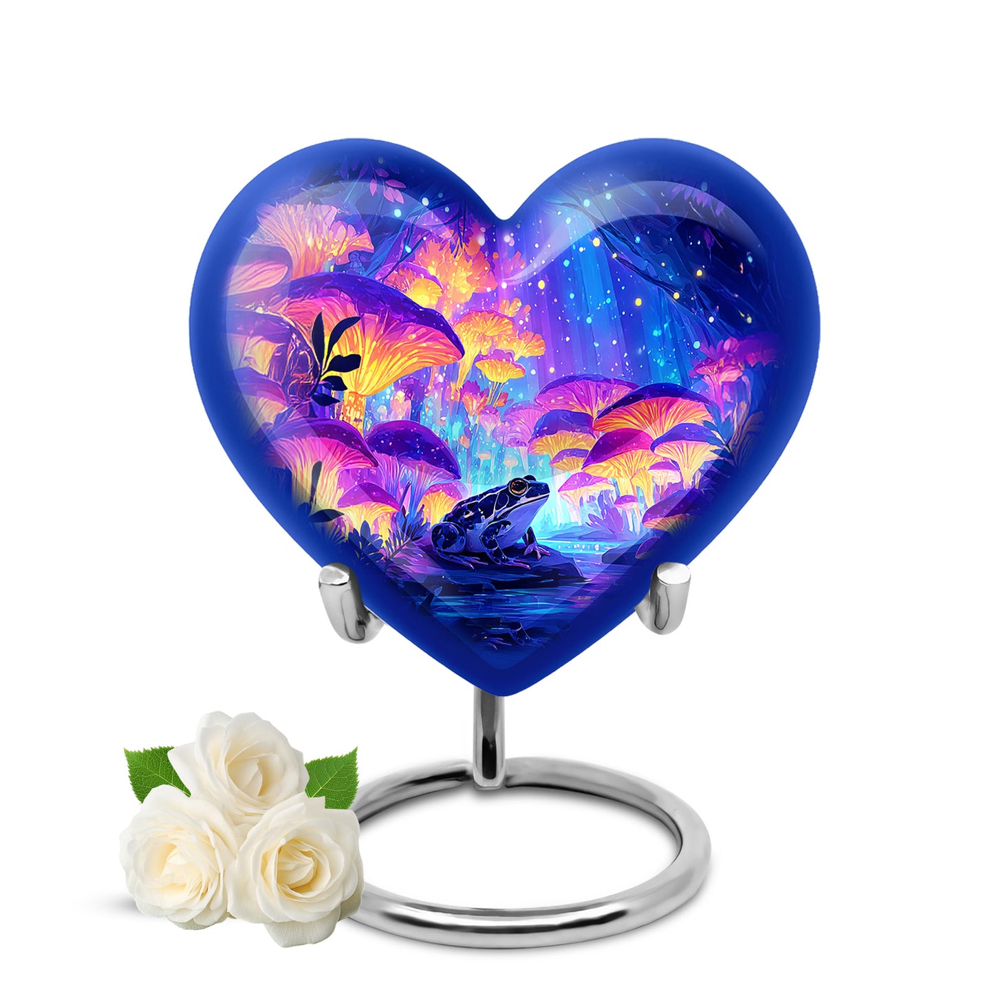Personalized Blue Frog Cremation Urns for Ashes - Captivating 10-inch - Yatskia