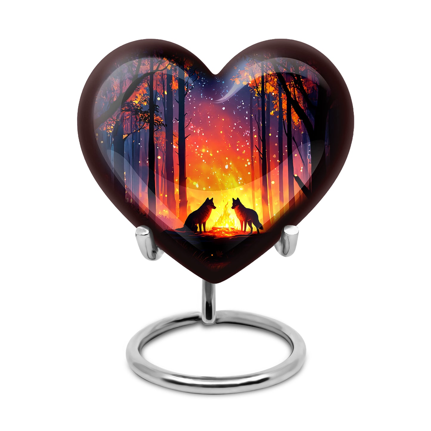 Blue Campfire Cremation Urns - Opulent Legacy 10-inch, 200 cu in - Yatskia