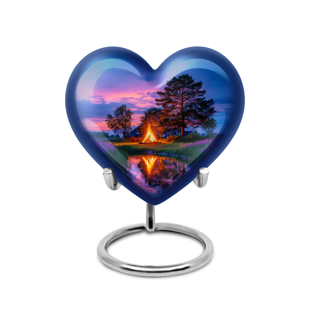 Personalized Magnificent Campfire Cremation Urns - Blue - Yatskia