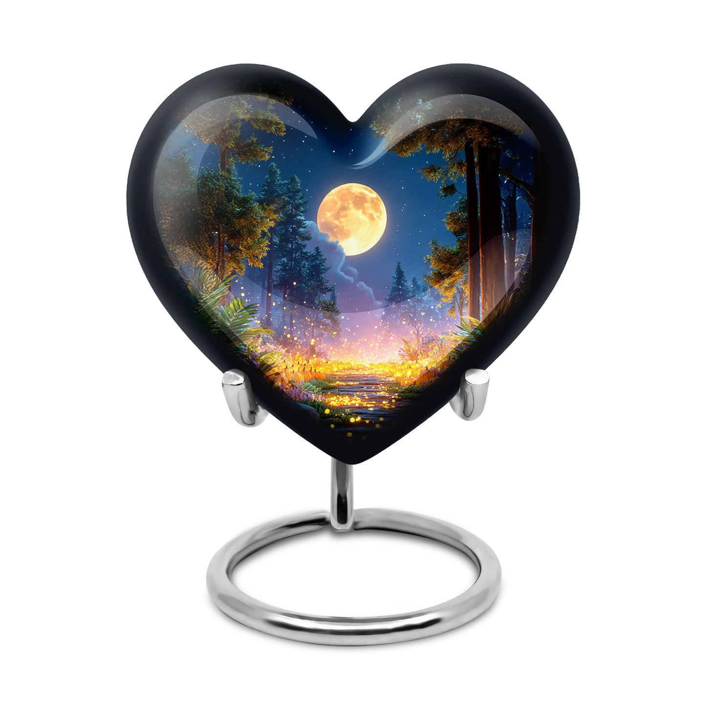 Black Venerable Halloween Cremation Urns for Human Ashes - 10-inch, 200 cu in - Yatskia