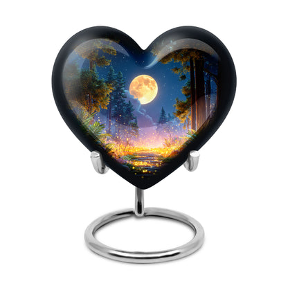 Black Venerable Halloween Cremation Urns for Human Ashes - 10-inch, 200 cu in - Yatskia