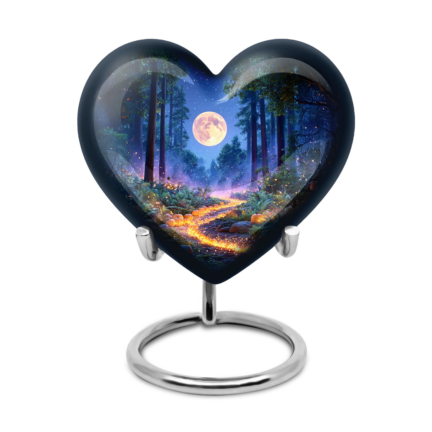 Blue Halloween Cremation Urns - Opulent Embrace 10-inch, 200 cu in - Yatskia