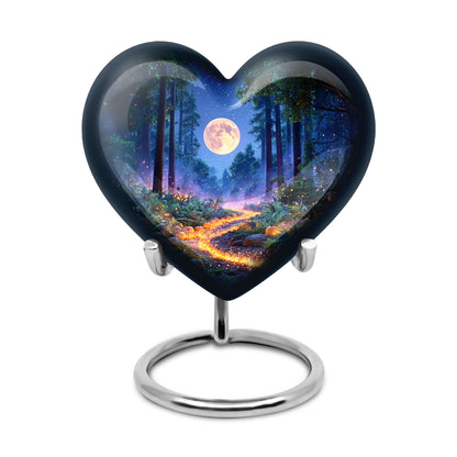 Blue Halloween Cremation Urns - Opulent Embrace 10-inch, 200 cu in - Yatskia