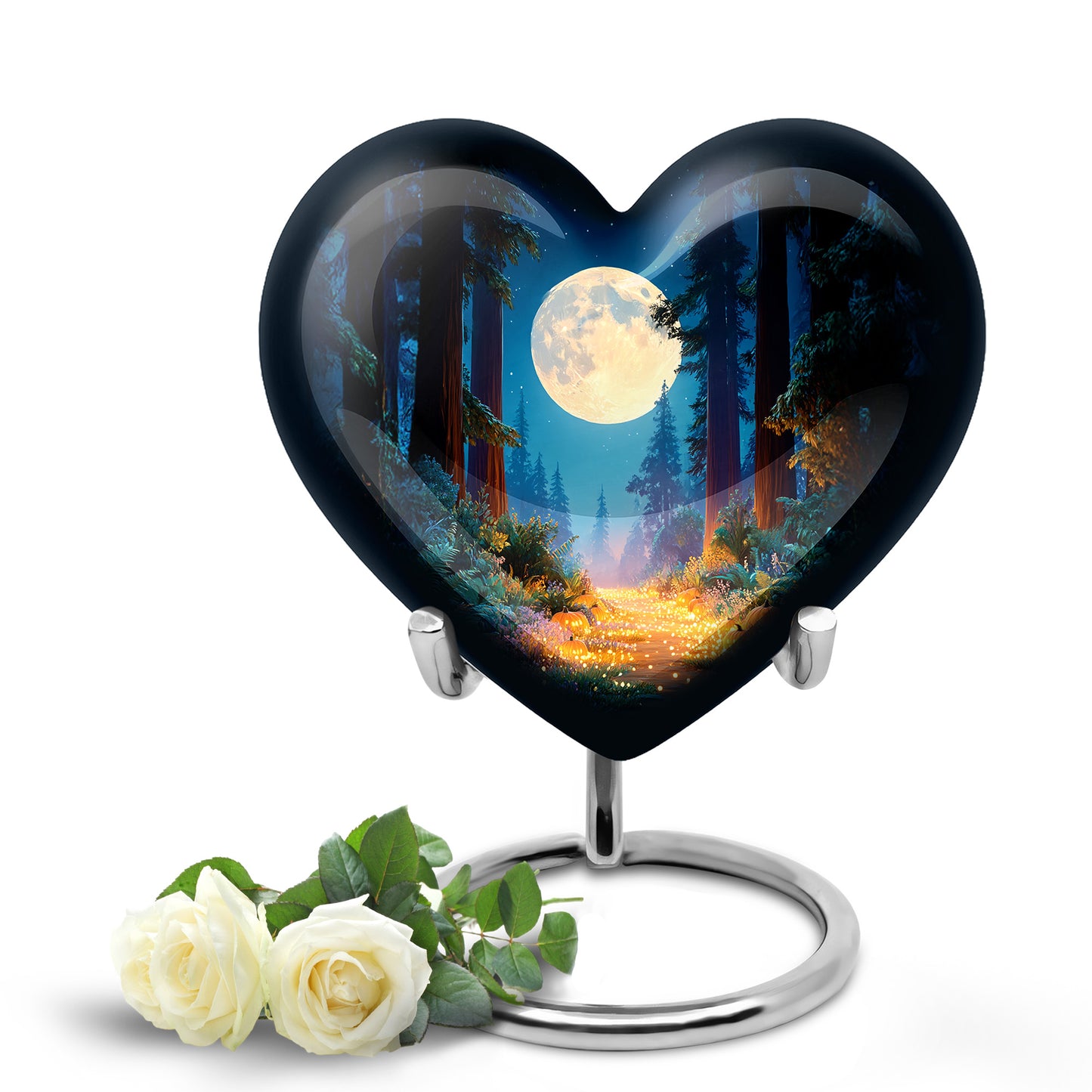 Personalized Blue Halloween Cremation Urns for Ashes - Transcendent 10-inch - Yatskia