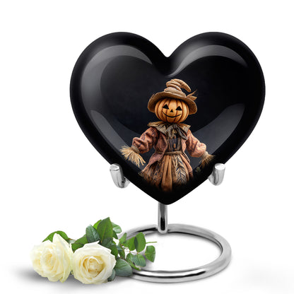 Lustrous Halloween Cremation Urns for Human Ashes - Black 10-inch - Yatskia