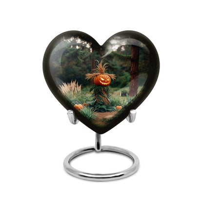 Black Stately Halloween Cremation Urns for Human Ashes - 10-inch, 200 cu in - Yatskia