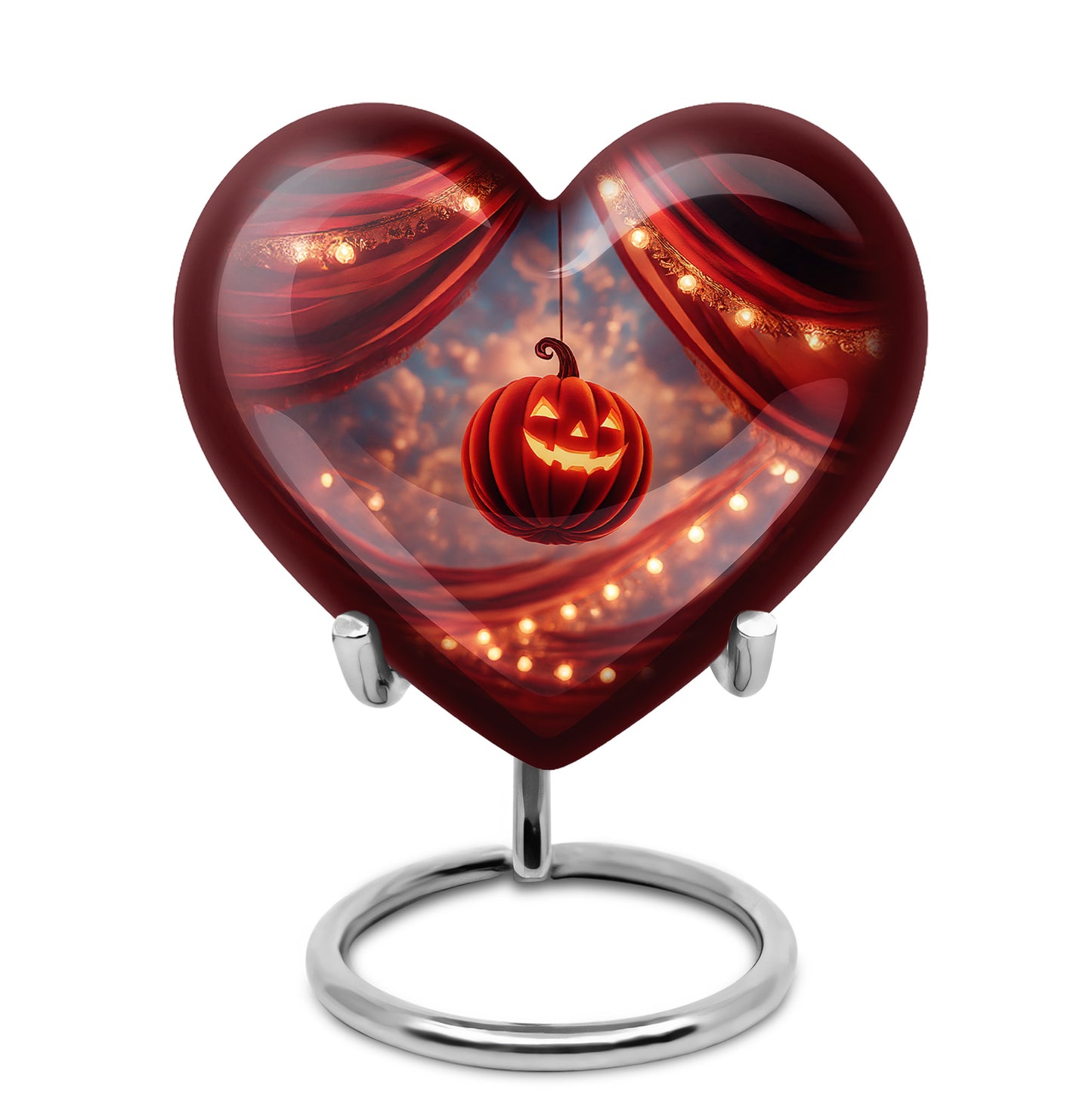 Personalized Halloween Cremation Urns - Pristine Red 10-inch, 200 cu in - Yatskia