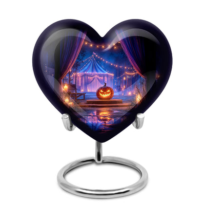 Remarkable Halloween Memorial Cremation Urns - Black 10-inch, 200 cu in - Yatskia