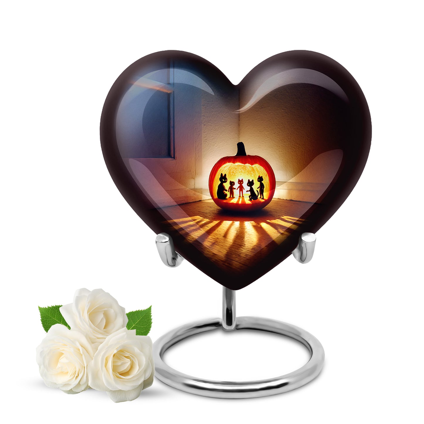 Illustrious Halloween Memorial Cremation Urns - Blue 10-inch, 200 cu in - Yatskia