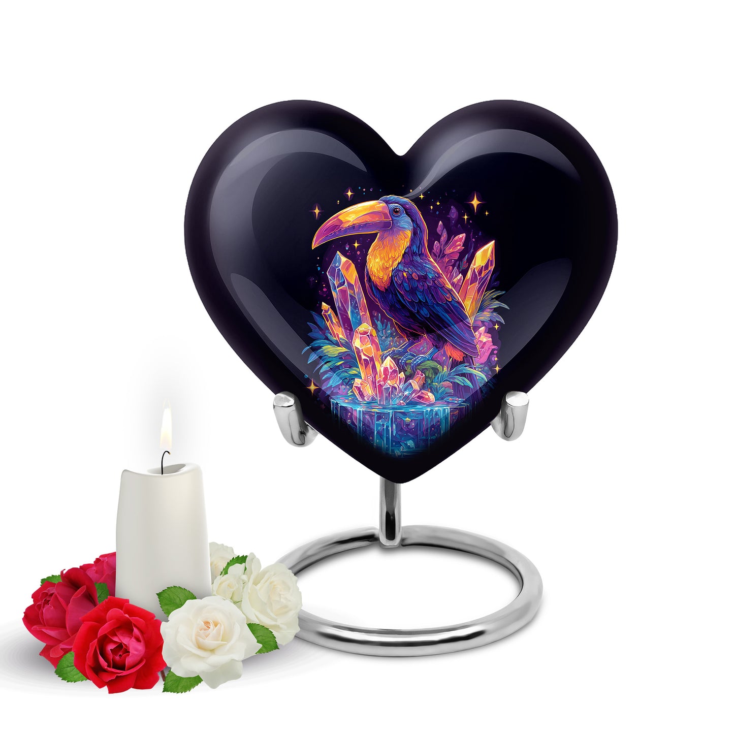 Sublime Hornbill Cremation Urns for Human Ashes - Blue 10-inch - Yatskia