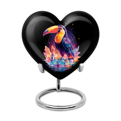 Personalized Seraphic Hornbill Cremation Urns - Black 10-inch, 200 cu in - Yatskia