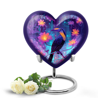 Blue Exquisite Hornbill Memorial Urn for Ashes - 10-inch, 200 cu in - Yatskia