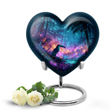 Personalized Hornbill Cremation Urns - Eminent Blue 10-inch, 200 cu in - Yatskia