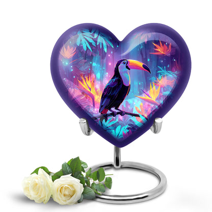 Personalized Hornbill Cremation Urns - Wondrous Blue 10-inch, 200 cu in - Yatskia