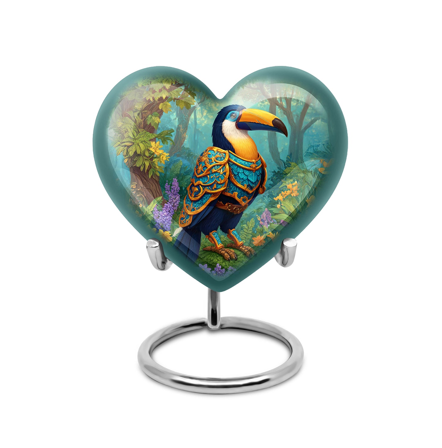Ethereal Hornbill Memorial Cremation Urns - Yellow 10-inch, 200 cu in - Yatskia