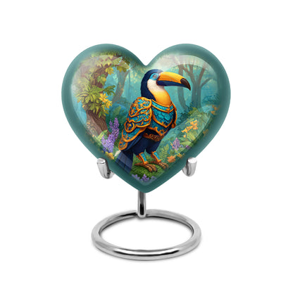 Ethereal Hornbill Memorial Cremation Urns - Yellow 10-inch, 200 cu in - Yatskia
