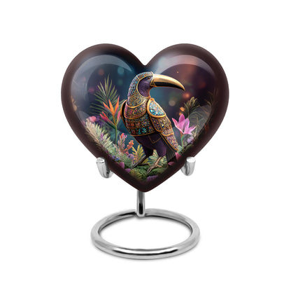 Black Hornbill Cremation Urns - Opulent Resting Place 10-inch, 200 cu in - Yatskia