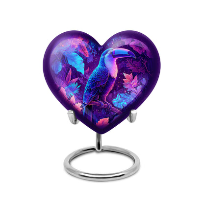 Personalized Hornbill Cremation Urns - Eminent Blue 10-inch, 200 cu in - Yatskia