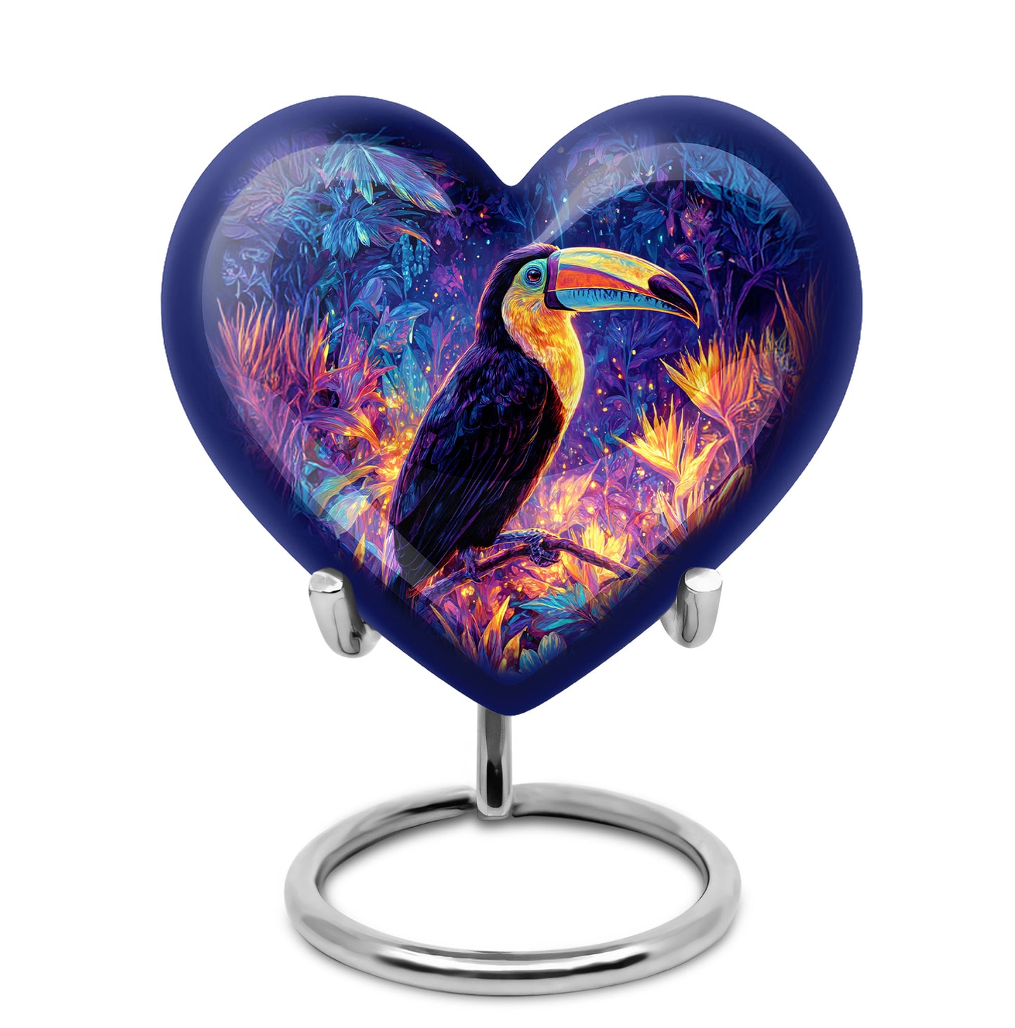 Everlasting Blue Hornbill Testament Urn for Human Ashes - 10-inch, 200 cu in - Yatskia