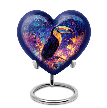 Everlasting Blue Hornbill Testament Urn for Human Ashes - 10-inch, 200 cu in - Yatskia