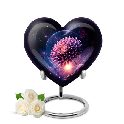 Everlasting Black Daisy Sentinel Urn for Human Ashes - Yatskia