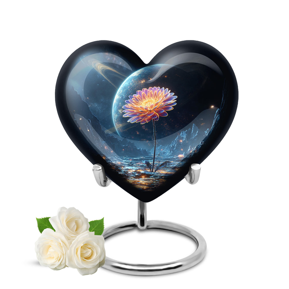 Blue Venerable Daisy Cremation Urns for Human Ashes - Yatskia
