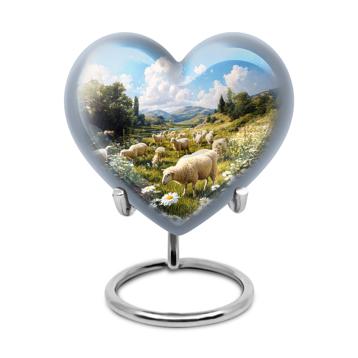 Blue Serene Daisy Memorial Urn for Ashes - Yatskia