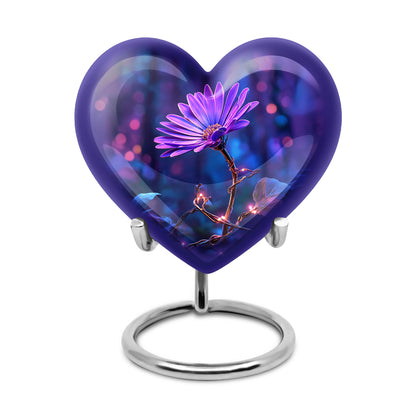 Personalized Daisy Cremation Urns - Pristine Blue - Yatskia