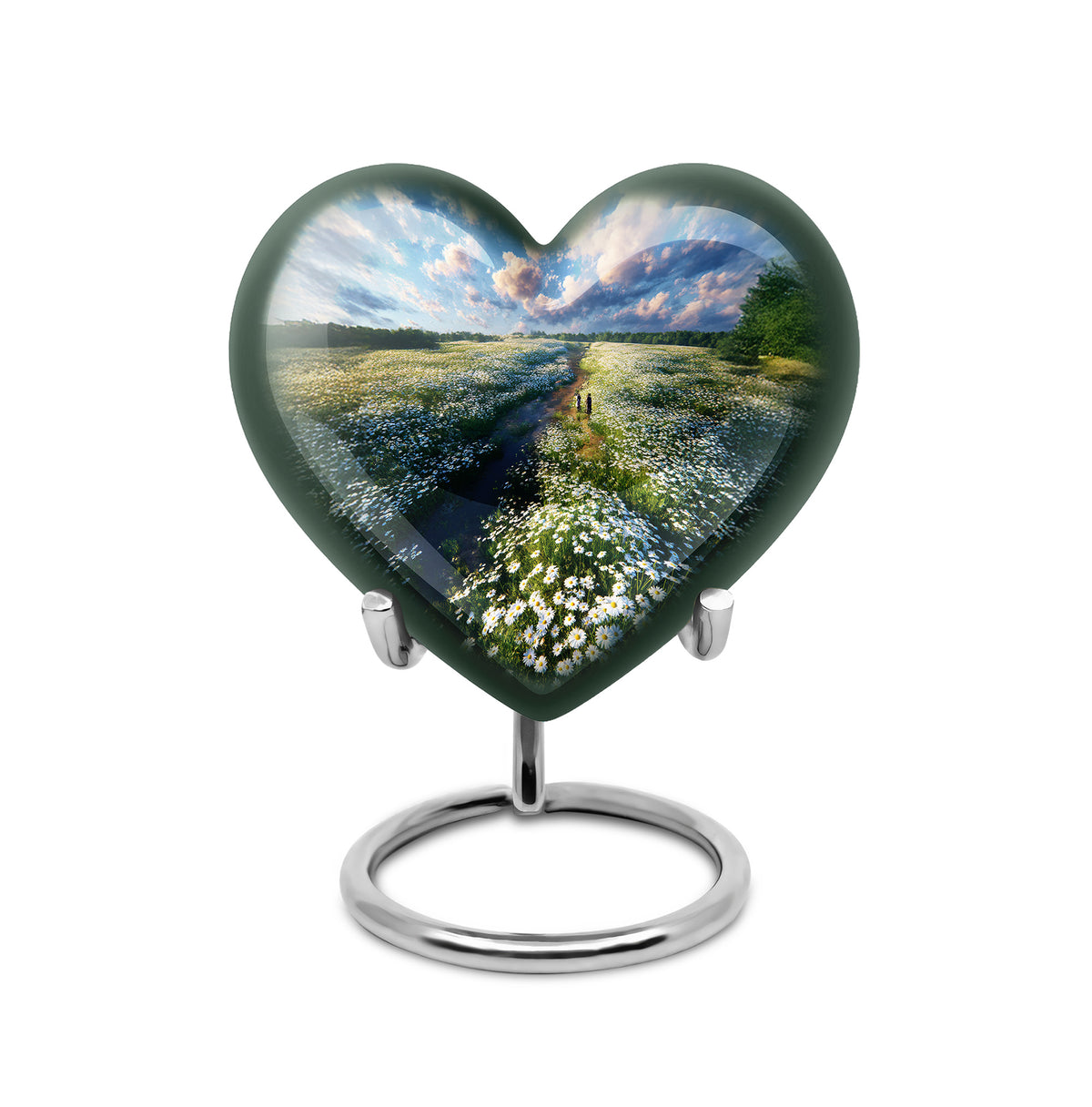 Blue Breathtaking Daisy Memorial Urn for Ashes - Yatskia