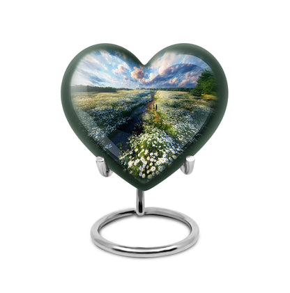 Blue Breathtaking Daisy Memorial Urn for Ashes - Yatskia
