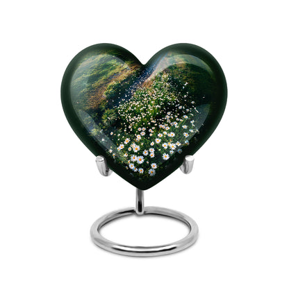Personalized Green Daisy Cremation Urns for Ashes - Captivating 10-inch - Yatskia