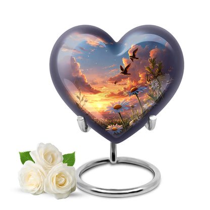 Personalized Blue Daisy Cremation Urns for Ashes - Enchanting - Yatskia