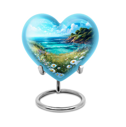 Blue Daisy Cremation Urns - Honored Farewell - Yatskia