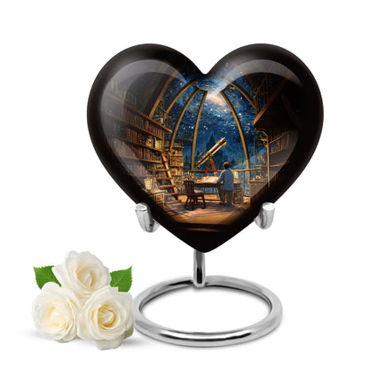 Personalized Black Heavenly Angel Cremation Urns for Human Ashes - 10-inch, 200 cu in - Yatskia
