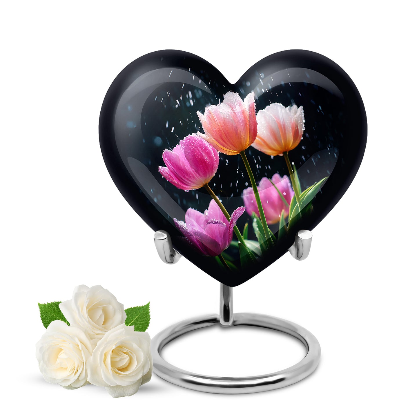 Remarkable Garden Tulip Memorial Cremation Urns - Blue 10-inch, 200 cu in - Yatskia