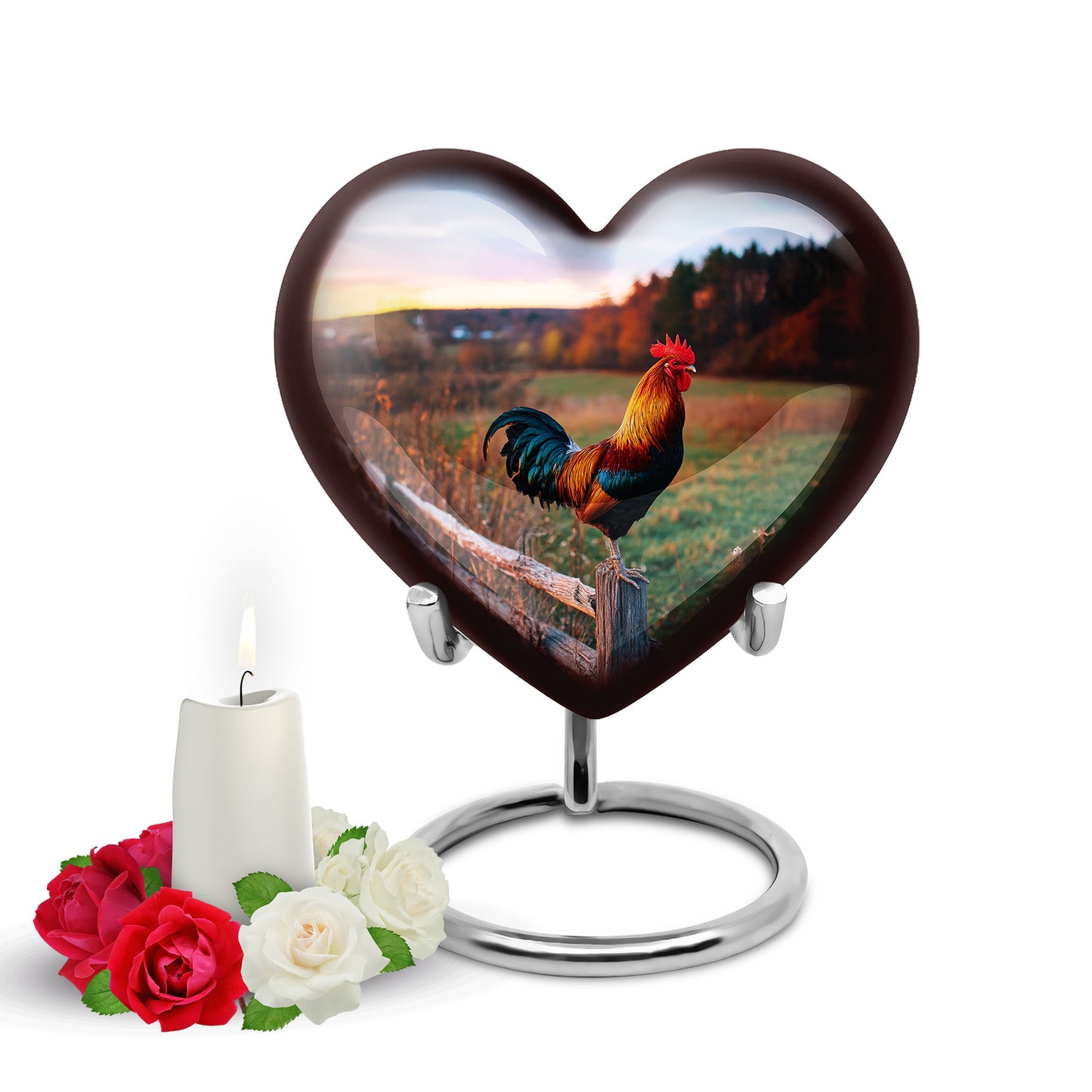 Remarkable Hen Memorial Cremation Urns - Blue 10-inch, 200 cu in - Yatskia