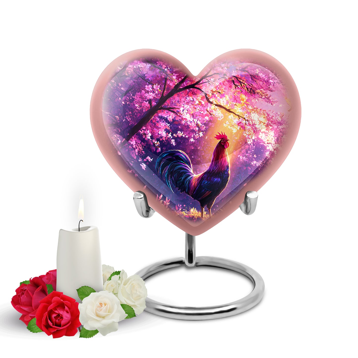 Blessed Hen Cremation Urns for Human Ashes - Pink 10-inch - Yatskia