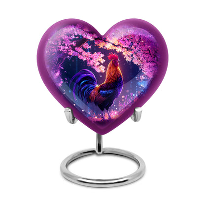 Personalized Refined Hen Cremation Urns - Purple 10-inch, 200 cu in - Yatskia