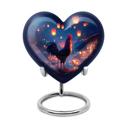 Personalized Elegant Hen Cremation Urns - Blue 10-inch, 200 cu in - Yatskia