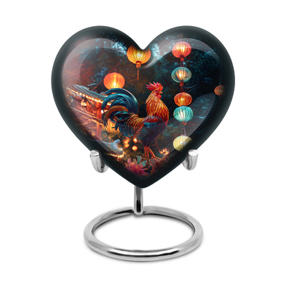 Regal Hen Memorial Cremation Urns - Blue 10-inch, 200 cu in - Yatskia