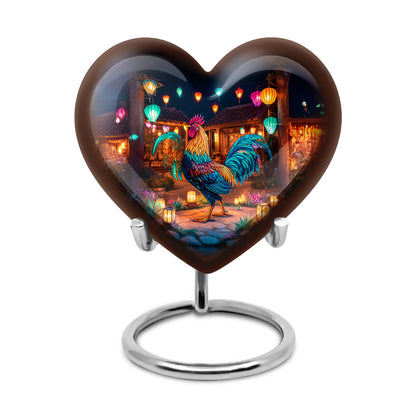 Black Hen Cremation Urns - Enduring Remembrance 10-inch, 200 cu in - Yatskia
