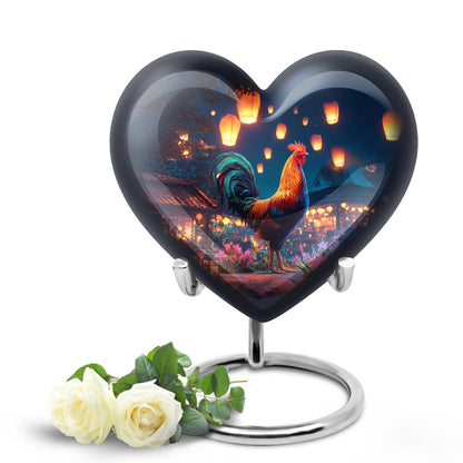 Personalized Hen Cremation Urns - Wondrous Blue 10-inch, 200 cu in - Yatskia