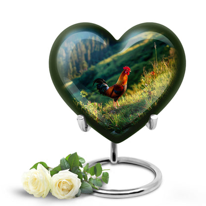 Personalized Blue Heavenly Hen Cremation Urns for Human Ashes - 10-inch, 200 cu in - Yatskia