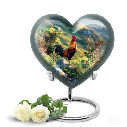 Regal Hen Memorial Cremation Urns - Blue 10-inch, 200 cu in - Yatskia