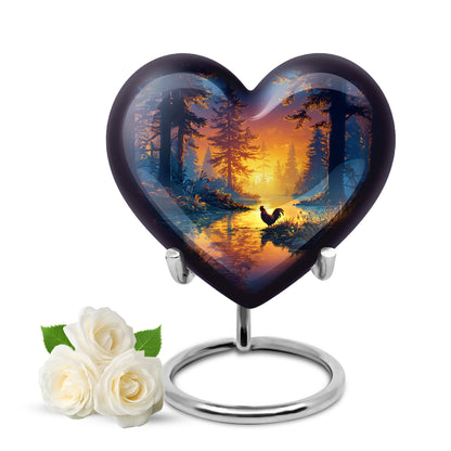 Blue Hen Devotion Cremation Urns for Human Ashes - 10-inch, 200 cu in - Yatskia
